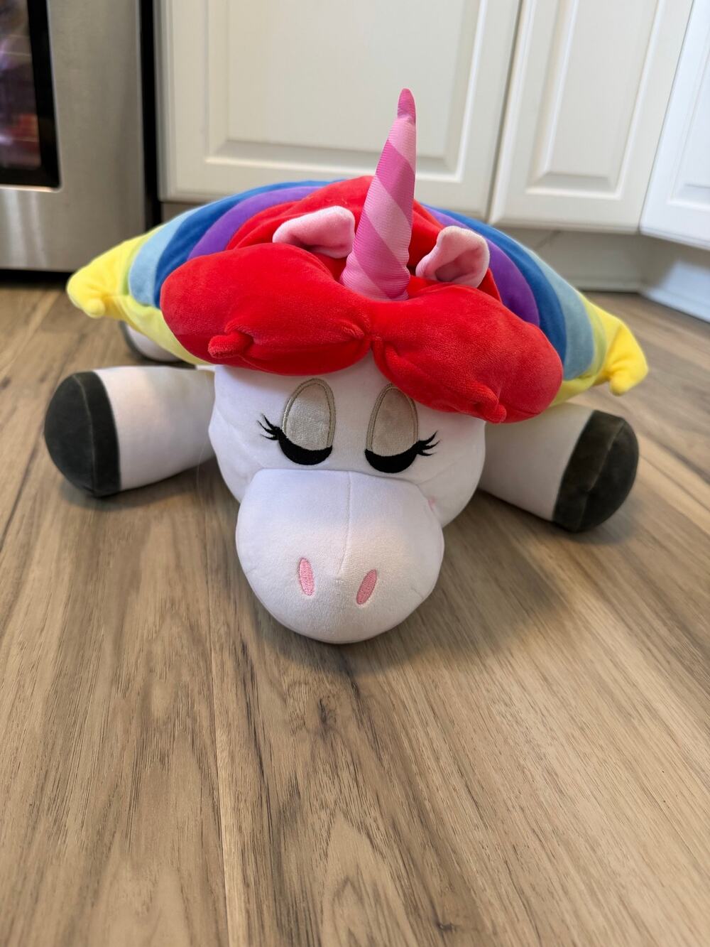 Disney Store Pixar Inside Out Rainbow Unicorn Cuddleez 25" Plush Pillow Pal
